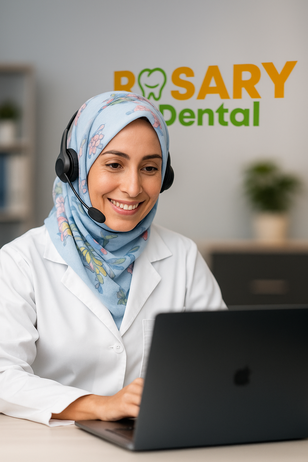 Dr. Rosalie during online consultation
